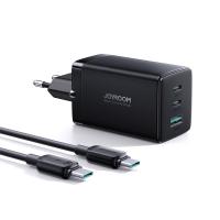 Joyroom kroviklis GaN 65W 3 jungtys (1x USB, 2x USB C) + kabelis Type C 