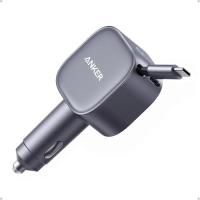 Anker USB C automobilinis įkroviklis, 75 W su įmontuotu paslėptu laidu 