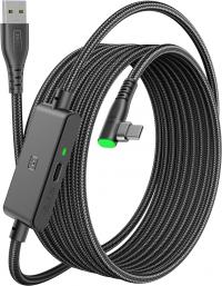 INIU 5M Kabelis su įkrovimu tinkamas Meta/Oculus Quest 3,Quest 2 Quest 3S ir PC/Steam VR USB 3.0 to USB C