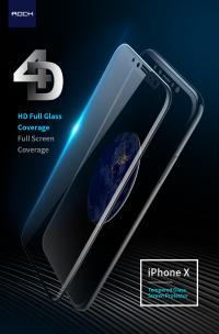 Apsauginis ekrano stiklas ROCK HD 4D Full  Apple iPhone X 