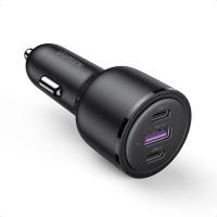 UGREEN  2x USB Type C / 1x USB 69W 5A  PD automobilinis įkroviklis 
