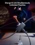 INIU 5M Kabelis su įkrovimu tinkamas Meta/Oculus Quest 3,Quest 2 Quest 3S ir PC/Steam VR USB 3.0 to USB C
