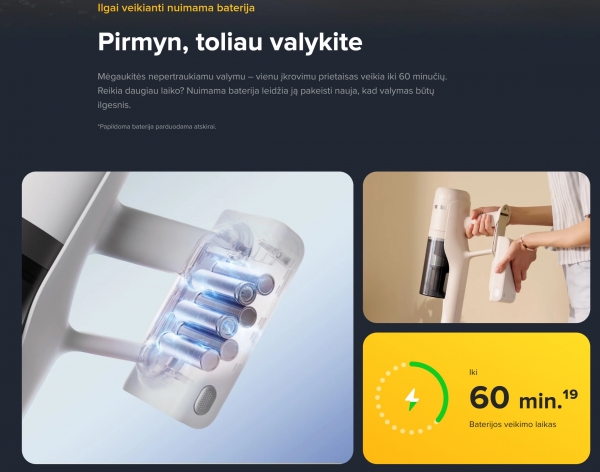 Dulkių siurblys roborock H60