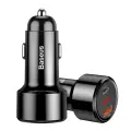Baseus Series su LED ekranu ir 2 USB Quick Charge 45W automobilinis ikroviklis nuotrauka 1