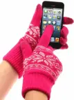 Touch screen pirštinės Kitsound FAIRISLE Pink nuotrauka 1