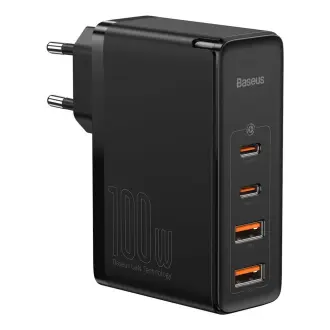 Baseus GaN2 Pro fast wall charger 100W USB / USB Typ C Quick Charge 4+ Power Delivery Black (CCGAN2P-L01) kroviklis 