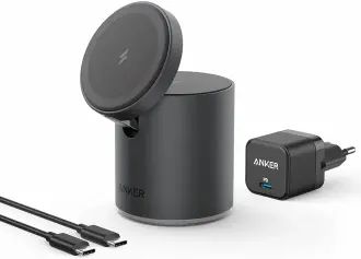 Anker 623 MagGo MagSafe Wireless 2-in-1 pakrovimo stotis su 20W USB-C krovikliu 