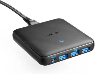 ANKER PowerPort Atom III slim (Four Ports) USB-C 3x USB-A kroviklis, 65W 