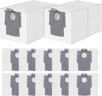 12 dulkių siurblių maišelių pakuotė, skirta „Roborock Qrevo S/Pro/QV 35A/35S/S5V/Edge/EdgeT“ 
