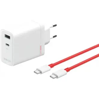 Įkroviklis OnePlus SuperVOOC 120W USB-C / USB-A + USB-C to USB-C cable baltas 