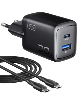 INIU 30W USB-C USB-A kroviklis + 150cm laidas 
