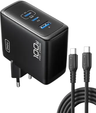INIU 100W 2x USB-C 1x USB-A su 1.5m Kabeliu 