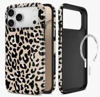 Dėklas Tech-Protect Lamano Beige/Black MagSafe Apple iPhone 17 Pro Max/18 Pro Max 