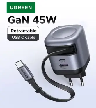 UGREEN 45W 3 jungtis  - buitinis įkroviklis 