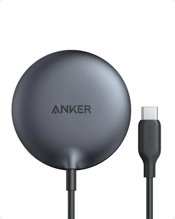Magnetinis belaidis Anker MagGo kroviklis (Pad), Qi2 Certified MagSafe Black