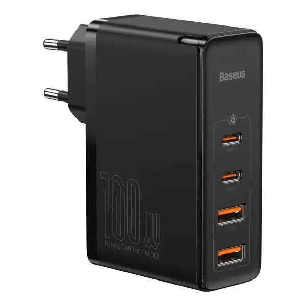 Baseus GaN2 Pro fast wall charger 100W USB / USB Typ C Quick Charge 4+ Power Delivery Black (CCGAN2P-L01) kroviklis 