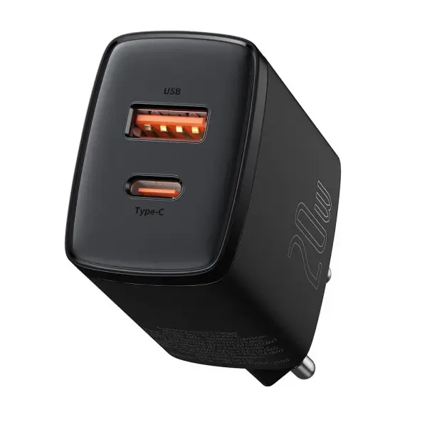 Baseus Compact Fast USB / USB Type C Charger 20W 3A Power Delivery Quick Charge 3.0 