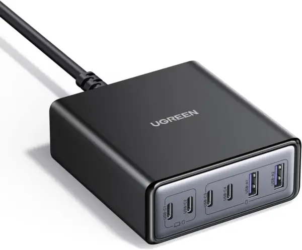 UGREEN 100 W USB C įkroviklis su 6 prievadų įkrovimo stotele 
