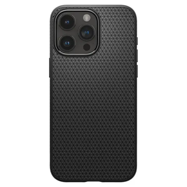 Spigen Liquid Air iPhone 15 Pro Max silikoninis dėklas Juodas