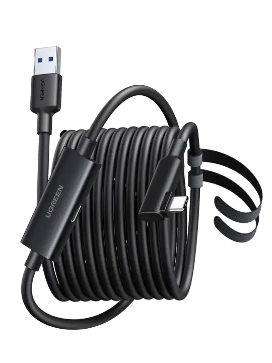 UGREEN VR kabelis USB 3.0 18W 5M duomenų kabelis su išoriniu maitinimu, skirtas Quest 2/3 
