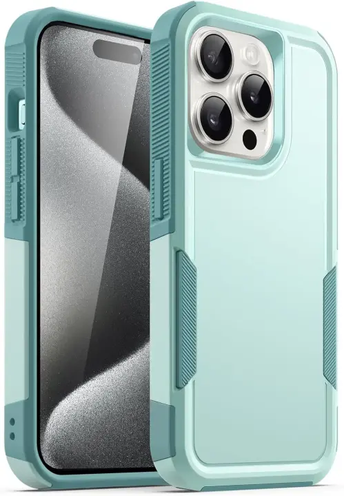 JETech Heavy Duty dvidugas dėklas Apple iPhone 15 Pro Mėtinis