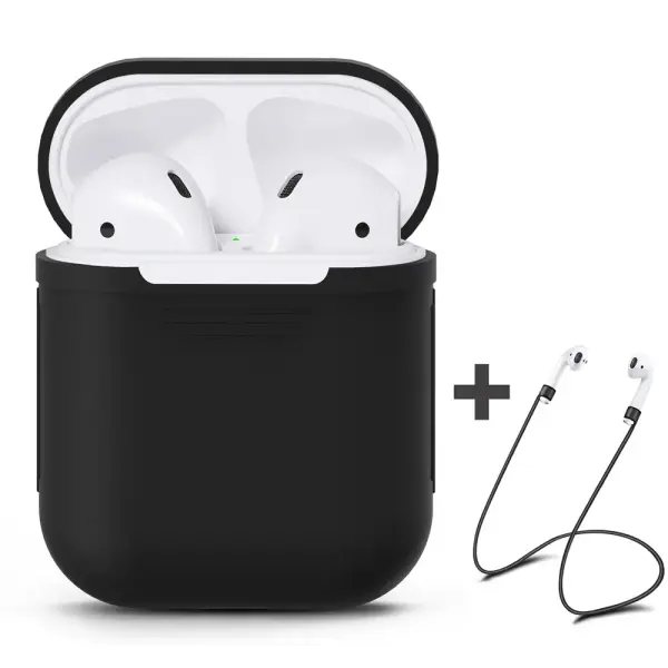 Silikoninis dėkliukas Apple AirPods Juodas