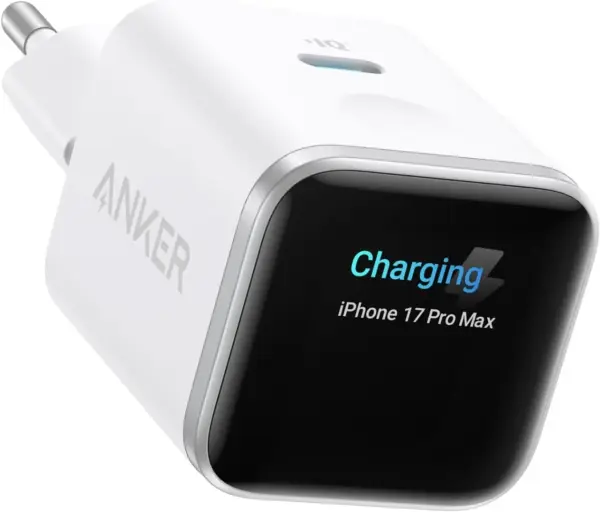 Anker išmanusis įkroviklis, Anker Nano 45W USB C įkroviklis su ekranu ir išmaniuoju aptikimu, integruotu energijos taupymo režimu, kompaktišku GaN 