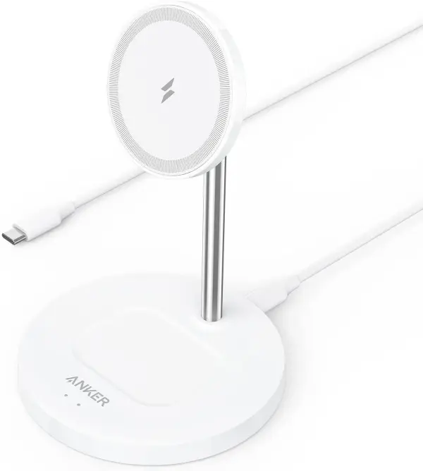 ANKER PowerWave 2 Magnetic 2-in-1 MagSafe bevielis kroviklis Baltas