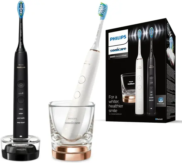 Dantų šepetėlis PHILIPS Sonicare DiamondClean 9000 HX9914/57, 2vnt Juodas/Auksinis