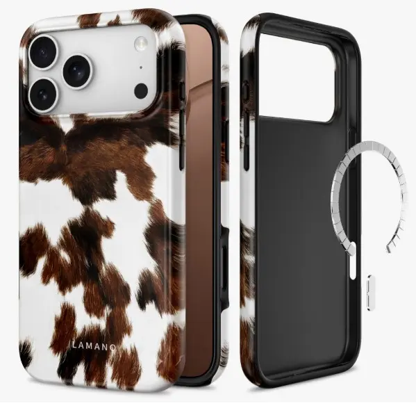 Dėklas Tech-Protect Lamano brown and white MagSafe Apple iPhone 17 Pro Max/18 Pro Max 