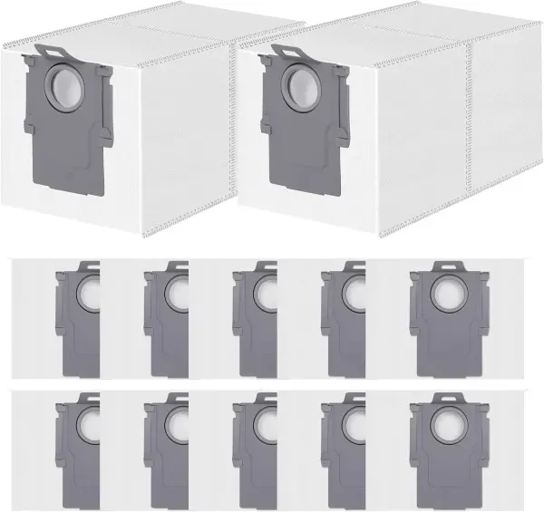 12 dulkių siurblių maišelių pakuotė, skirta „Roborock Qrevo S/Pro/QV 35A/35S/S5V/Edge/EdgeT“ 