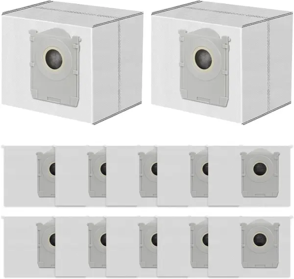 12 dulkių siurblio maišelių rinkinys, skirtas Ecovacs DEEBOT T90 Omni, T90 Pro Omni, X11 Pro 