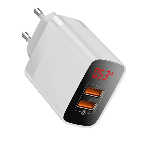 Baseus Mirror Lake 18W Quick Charge kroviklis 2USB Baltas
