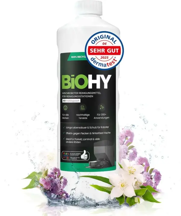 BiOHY grindų valymo priemonė su gaivaus pavasario kvapu (1 l butelis) 
