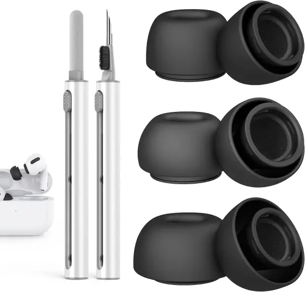 Keičiami ausų kištukai, skirti Airpods Pro/ Pro2 Black