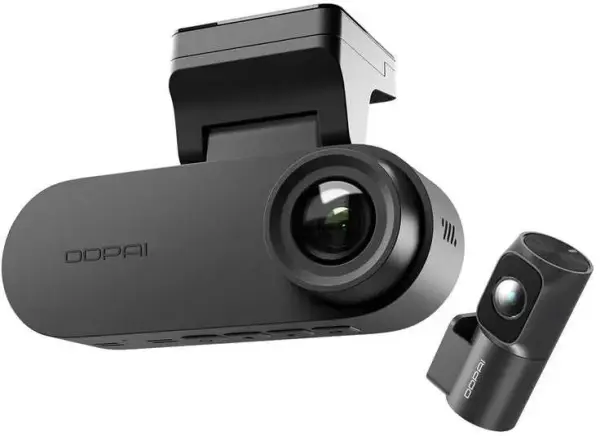 DDPAI N2 2K 1440p + 1080p su 1.9" LCD be GPS - vaizdo registratorius su galinio vaizdo kamera 