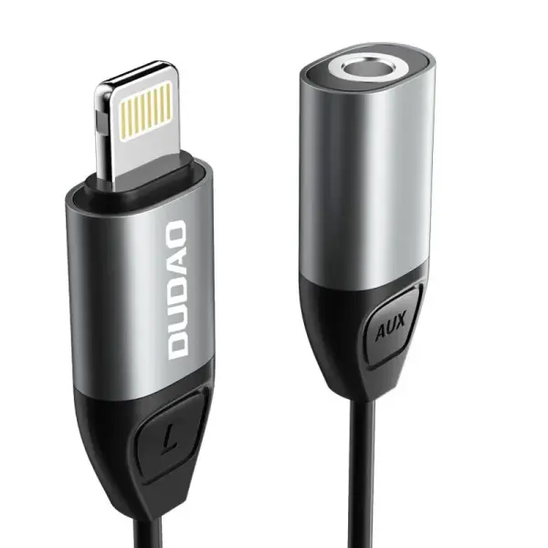 Dudao L17 3.5mm į Lightning kabelis 12cm 