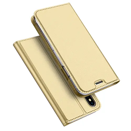 Atverčiamas dėklas DUX Skin Pro Huawei Y5/Y6 2017 Auksinis