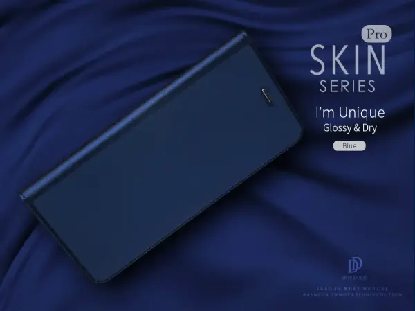 Atverčiamas dėklas DUX Skin Pro Huawei Y5/Y6 2017 Mėlynas