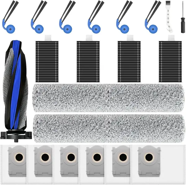 21 priedų pakuotė, skirta Ecovacs Deebot T90 Omni/T90 Pro/X12 Pro Omni robotiniam dulkių siurbliui 