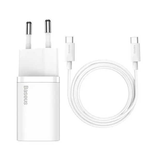 Baseus Super Si Quick Charger 1C 25W USB-C - buitinis įkroviklis su USB-C kabeliu 