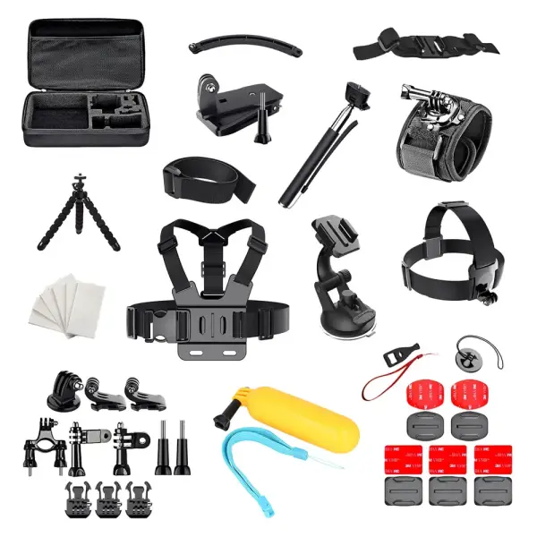 Universalus rinkinys iš 50 dalių GOPRO SJCAM kameroms 