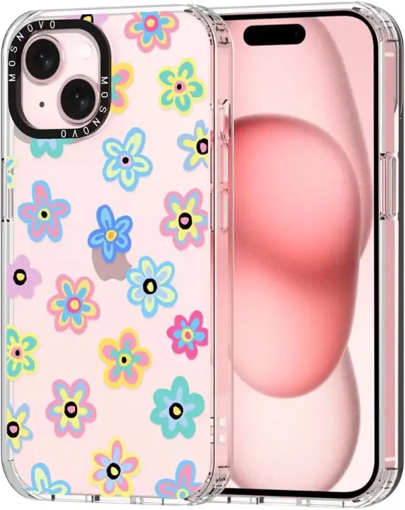 MOSNOVO iPhone 15 Plus deklas Flower Groovey