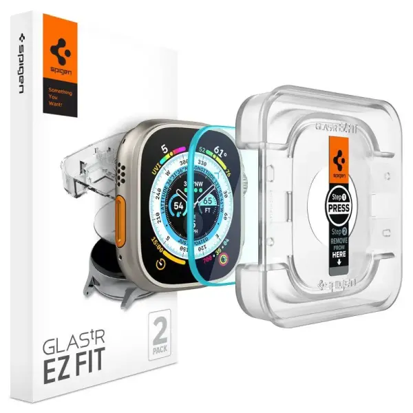 Apsauginis ekrano stiklas Spigen 2vnt Apple Watch ULTRA 