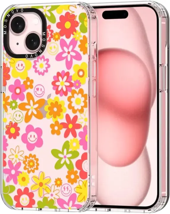 MOSNOVO iPhone 15 deklas Groovy Floral