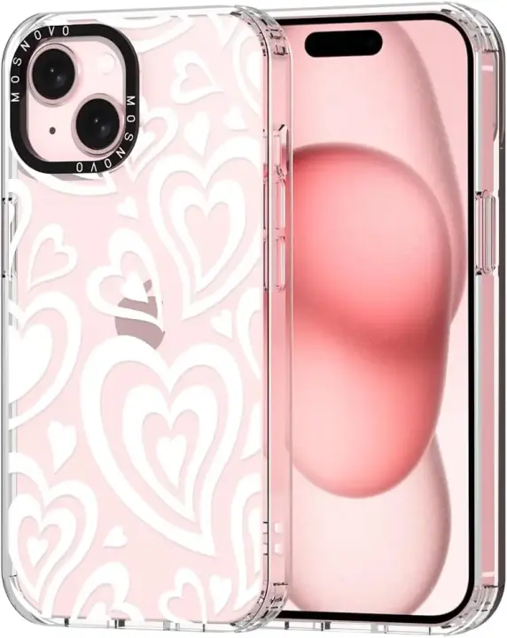 MOSNOVO iPhone 15 Plus deklas Heart