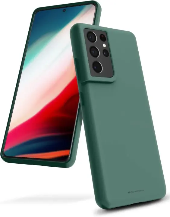 Dėklas Mercury Silicone Samsung Galaxy S25 Plus Tamsiai žalias