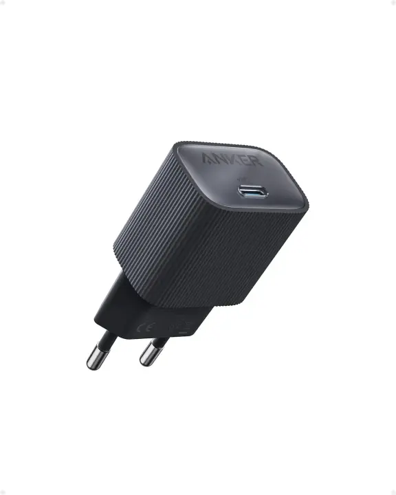 Anker Nano USB C 30W PIQ 3.0 & PPS Fast Charging, iPhone 15, Pixel, Galaxy kroviklis Black
