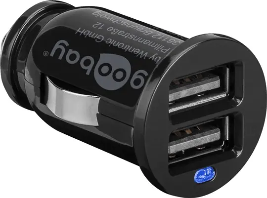 Twin USB Car Charger (2x USB) OEM Goodbay Dual USB car charger 2,1A 5 V 