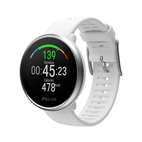 Polar IGNITE Fitness Watch with GPS and Wrist-Based HR, White S/M 